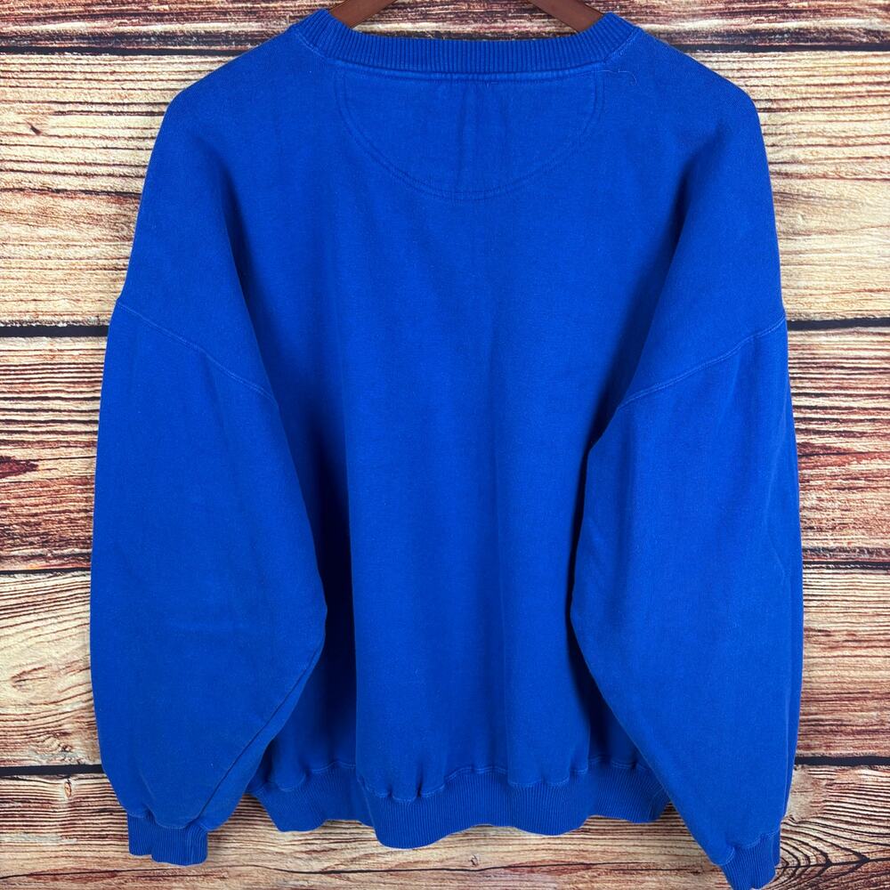 Vintage 1990s University of Kansas Jayhawks Embroidered Crewneck - Picture 8 of 8